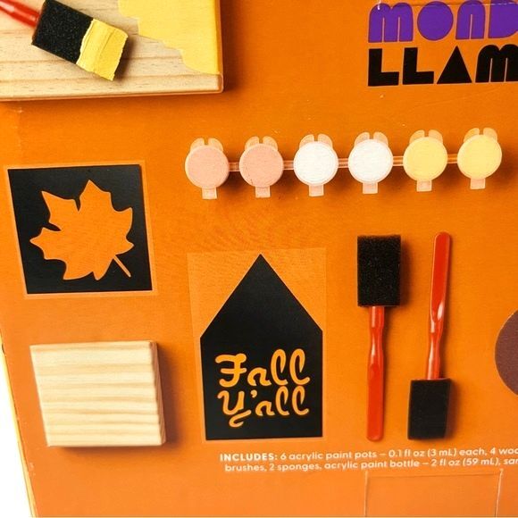 Mondo Llama Kids & Adults Create Your Own Autumn Tiered Tray Fall Craft Kit New! - Picture 7 of 12